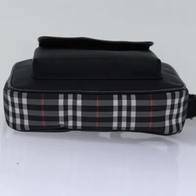 Pre-owned Burberry Nova Check Black Synthetic Shoulder Bag ()