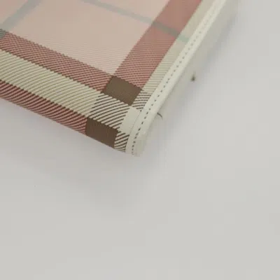 Pre-owned Burberry Nova Check Pink Synthetic Wallet  ()