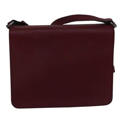 Pre-owned Cartier Burgundy Leather Shoulder Bag ()