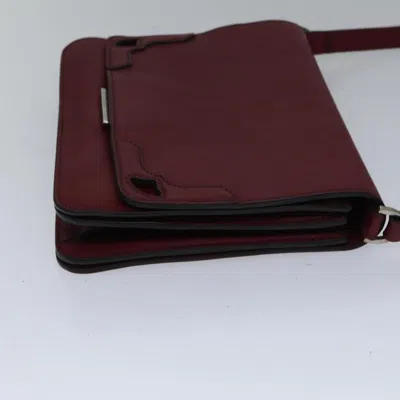 Pre-owned Cartier Burgundy Leather Shoulder Bag ()