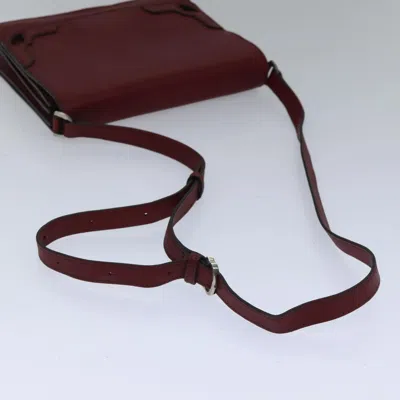 Pre-owned Cartier Burgundy Leather Shoulder Bag ()