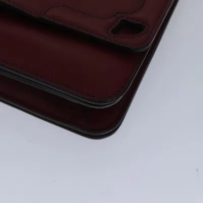 Pre-owned Cartier Burgundy Leather Shoulder Bag ()