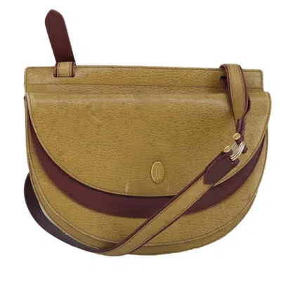 Pre-owned Cartier Must De  Beige Leather Shoulder Bag ()