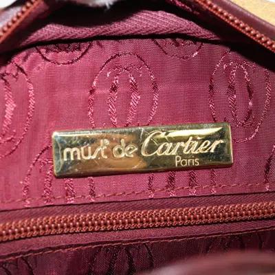 Pre-owned Cartier Must De  Brown Leather Shoulder Bag ()