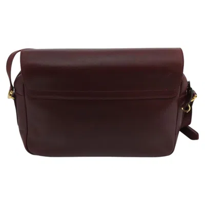 Pre-owned Cartier Must De  Burgundy Leather Shoulder Bag ()