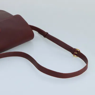 Pre-owned Cartier Must De  Burgundy Leather Shoulder Bag ()