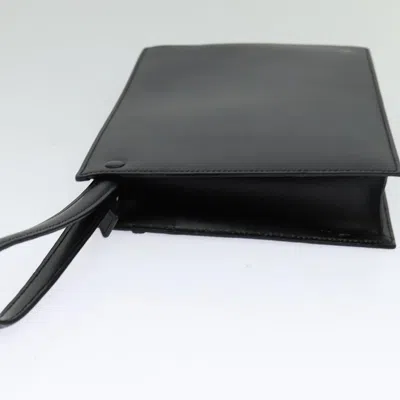 Pre-owned Cartier Must Line Black Leather Clutch Bag ()