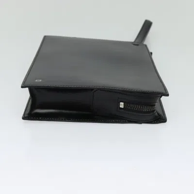 Pre-owned Cartier Must Line Black Leather Clutch Bag ()
