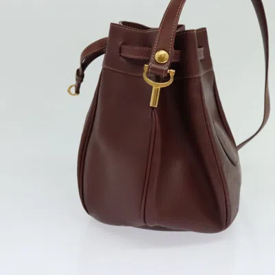 Pre-owned Cartier Must Line Burgundy Leather Shoulder Bag ()