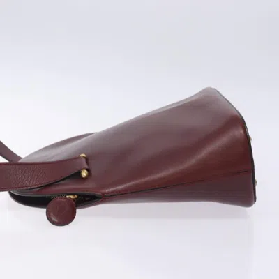 Pre-owned Cartier Must Line Burgundy Leather Shoulder Bag ()