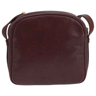 Pre-owned Cartier Must Line Burgundy Leather Shoulder Bag ()