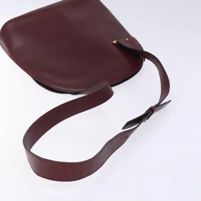 Pre-owned Cartier Must Line Burgundy Leather Shoulder Bag ()
