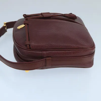 Pre-owned Cartier Must Line Burgundy Leather Shoulder Bag ()