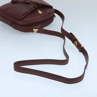 Pre-owned Cartier Must Line Burgundy Leather Shoulder Bag ()