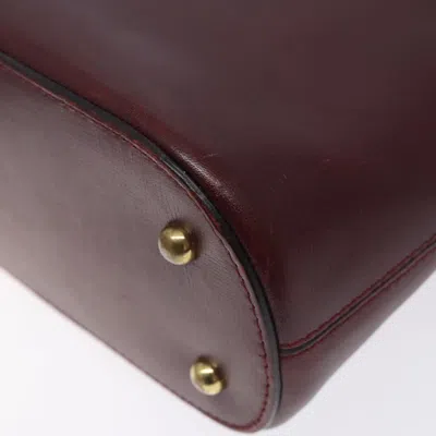 Pre-owned Cartier Must Line Burgundy Leather Shoulder Bag ()