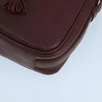 Pre-owned Cartier Must Line Burgundy Leather Shoulder Bag ()