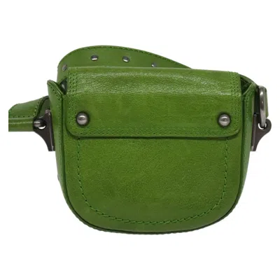 Pre-owned Celine Céline Green Leather Shoulder Bag ()