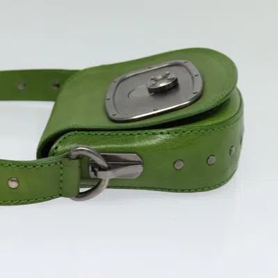 Pre-owned Celine Céline Green Leather Shoulder Bag ()