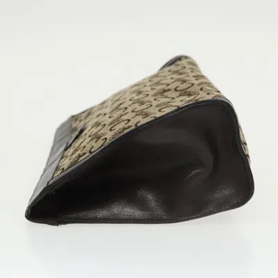 Pre-owned Celine Céline C Brown Canvas Clutch Bag ()