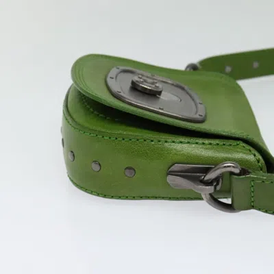Pre-owned Celine Céline Green Leather Shoulder Bag ()