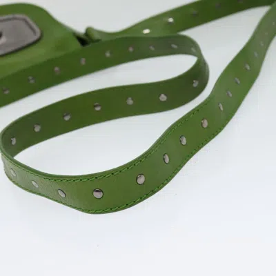 Pre-owned Celine Céline Green Leather Shoulder Bag ()