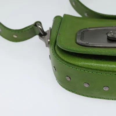Pre-owned Celine Céline Green Leather Shoulder Bag ()