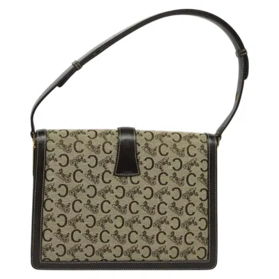 Pre-owned Celine Céline Horse Carriage Brown,gold Canvas Shoulder Bag ()