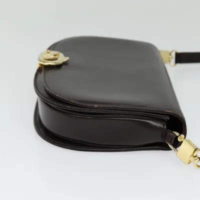 Pre-owned Celine Céline Horse Carriage Brown,gold Leather Shoulder Bag ()