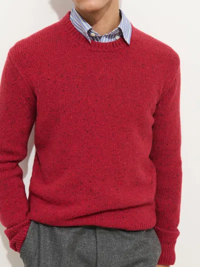 Alex Mill Donegal Crewneck Sweater In Red
