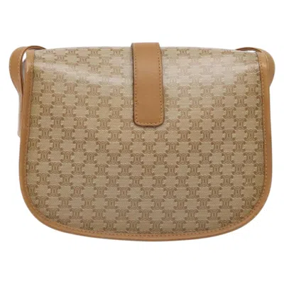 Pre-owned Celine Céline Macadam Beige Canvas Shoulder Bag ()