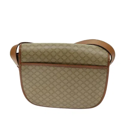 Pre-owned Celine Céline Macadam Beige Canvas Shoulder Bag ()