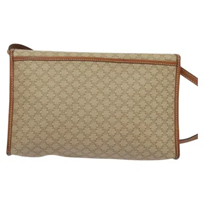 Pre-owned Celine Céline Macadam Beige Canvas Shoulder Bag ()