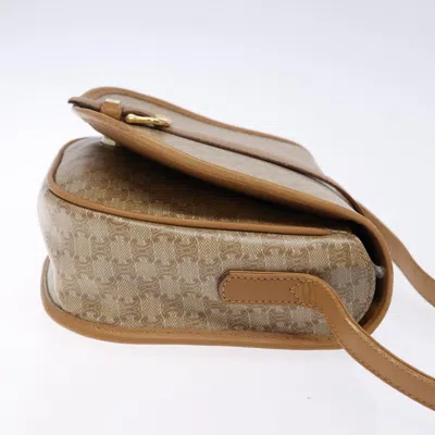Pre-owned Celine Céline Macadam Beige Canvas Shoulder Bag ()
