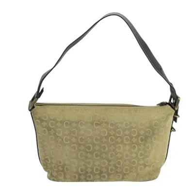 Pre-owned Celine Céline Macadam Beige Suede Shoulder Bag ()