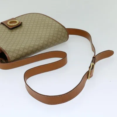 Pre-owned Celine Céline Macadam Beige Canvas Shoulder Bag ()