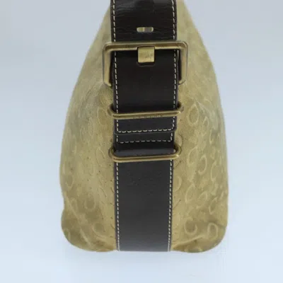 Pre-owned Celine Céline Macadam Beige Suede Shoulder Bag ()