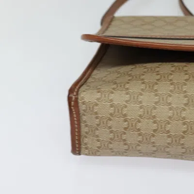 Pre-owned Celine Céline Macadam Beige Canvas Shoulder Bag ()