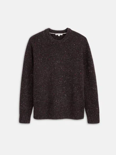 Alex Mill Donegal Crew Neck Sweater Pinot Noir In Black