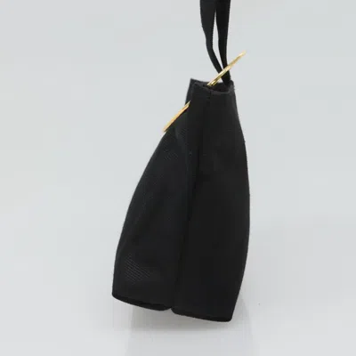 Pre-owned Celine Céline Logo Du Cercle Black Nylon Clutch Bag ()