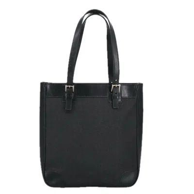 Pre-owned Celine Céline Macadam Black Canvas Shoulder Bag ()