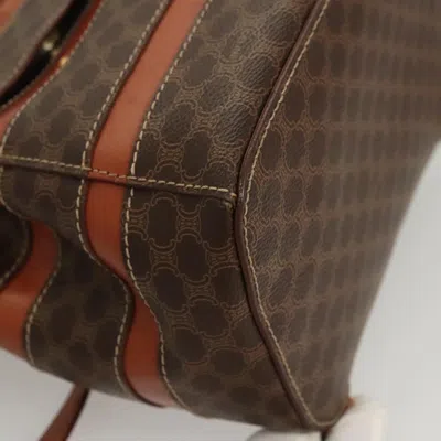 Pre-owned Celine Céline Macadam Brown Canvas Backpack Bag ()