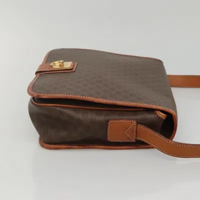 Pre-owned Celine Céline Macadam Brown Canvas Shoulder Bag ()