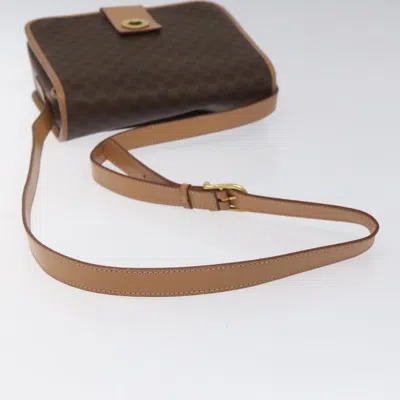 Pre-owned Celine Céline Macadam Brown Canvas Shoulder Bag ()