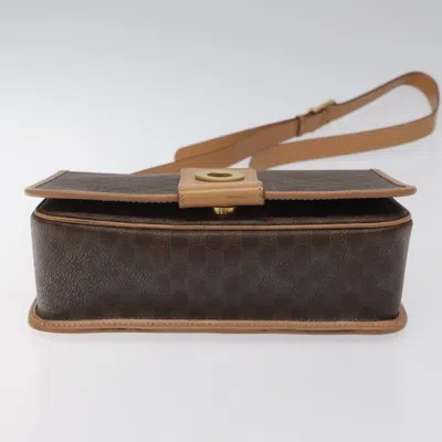 Pre-owned Celine Céline Macadam Brown Canvas Shoulder Bag ()