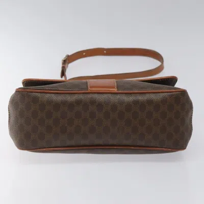 Pre-owned Celine Céline Macadam Brown Canvas Shoulder Bag ()