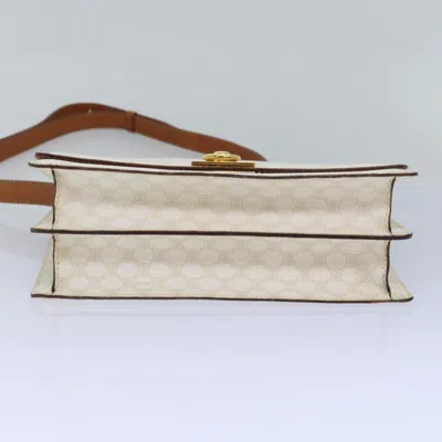 Pre-owned Celine Céline Macadam White Canvas Shoulder Bag ()