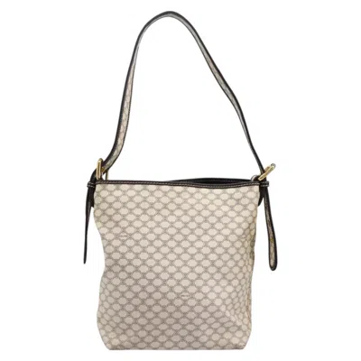 Pre-owned Celine Céline Macadam White Canvas Shoulder Bag ()