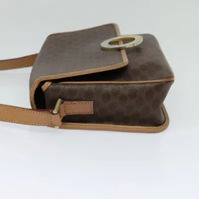 Pre-owned Celine Céline Macadam Brown Canvas Shoulder Bag ()
