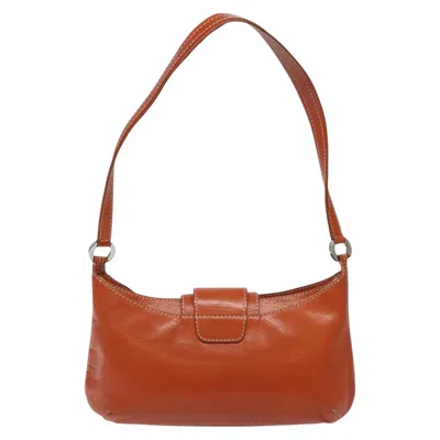 Pre-owned Celine Céline Orange Leather Shoulder Bag ()
