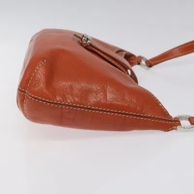 Pre-owned Celine Céline Orange Leather Shoulder Bag ()